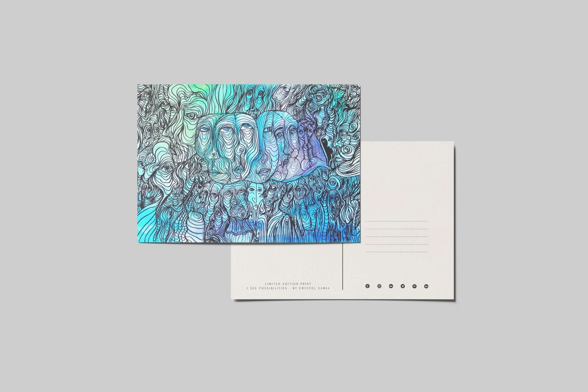 Postacrd with Art Prints - Crystel Samia Universe