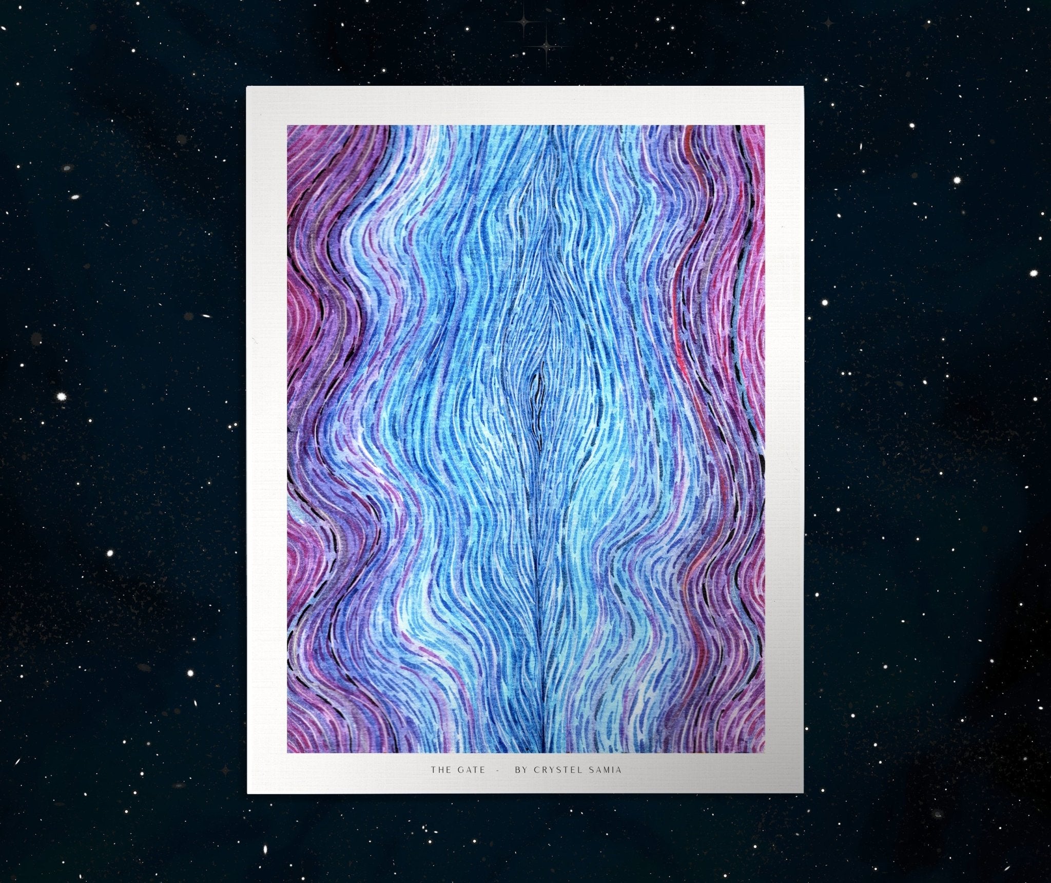 The Gate - Limited Prints from Original Hand - Painted Acrylic Ink on Recycled Paper - Crystel Samia Universe - Art Print -