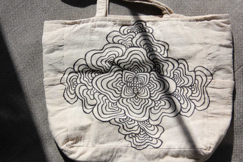 Hand-Painted Nature-Inspired Tote Bag