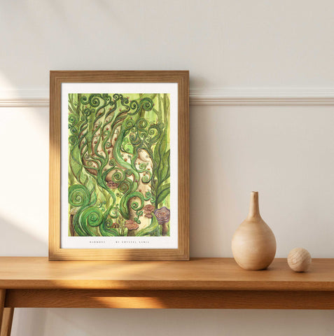 Harmony - Limited Print from Original Hand-Painted Watercolor Artwork - Crystel Samia Universe