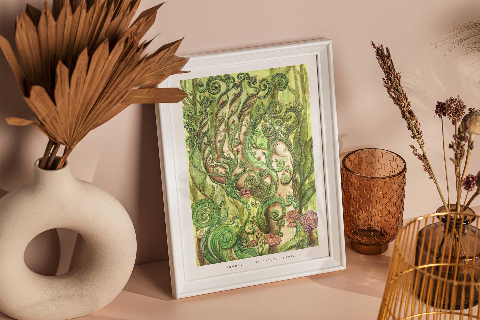 Harmony - Limited Print from Original Hand-Painted Watercolor Artwork - Crystel Samia Universe