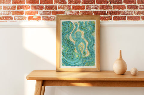 "Inner Flow" limited Art Print Artwork line Art patterns colorful Signed by Artist organic visionary home decoration wall hangings watercolor from original