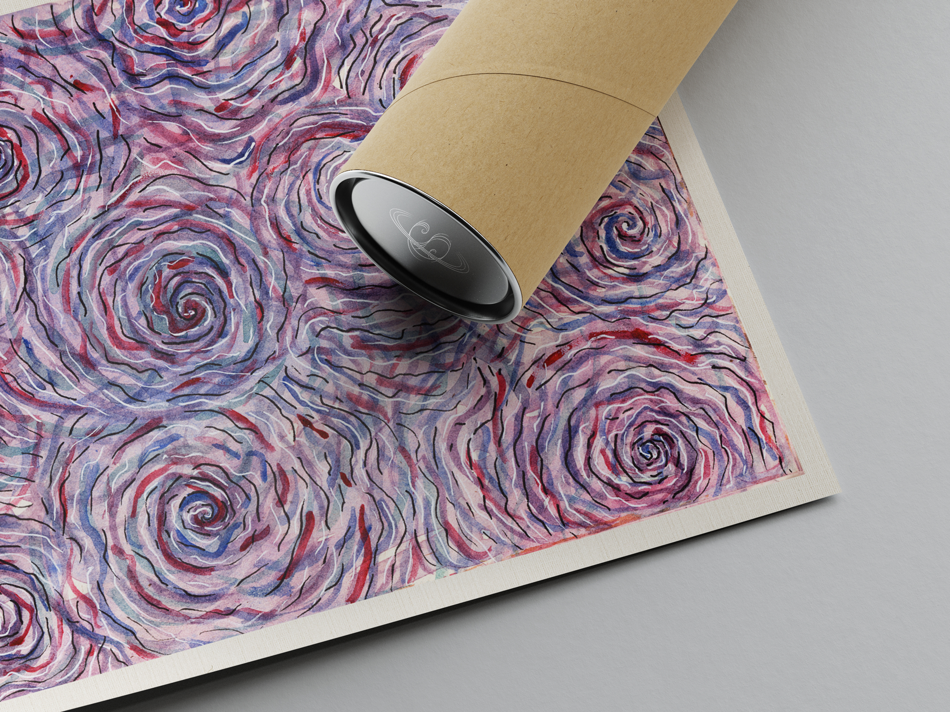 "Innterconnected" limited Art Print Artwork line Art patterns colorful Signed by Artist organic visionary home decoration wall hangings watercolor and ink from original