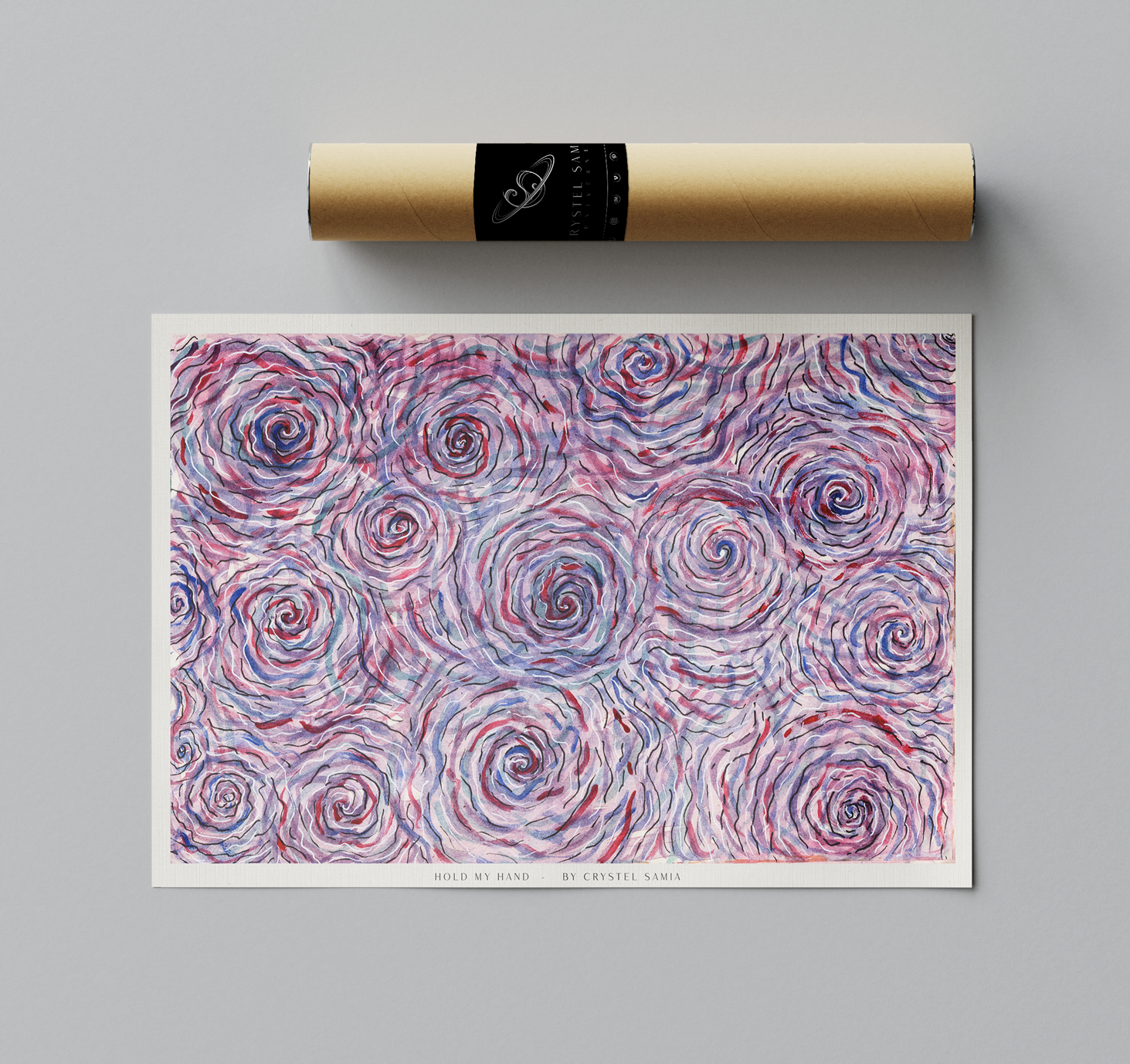 "Innterconnected" limited Art Print Artwork line Art patterns colorful Signed by Artist organic visionary home decoration wall hangings watercolor and ink from original