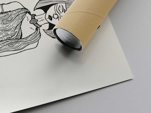 In the Name of Ishtar - Ink on Paper |  Limited Prints from Original Hand-Drawn | Canvas Paper Print - Crystel Samia Universe