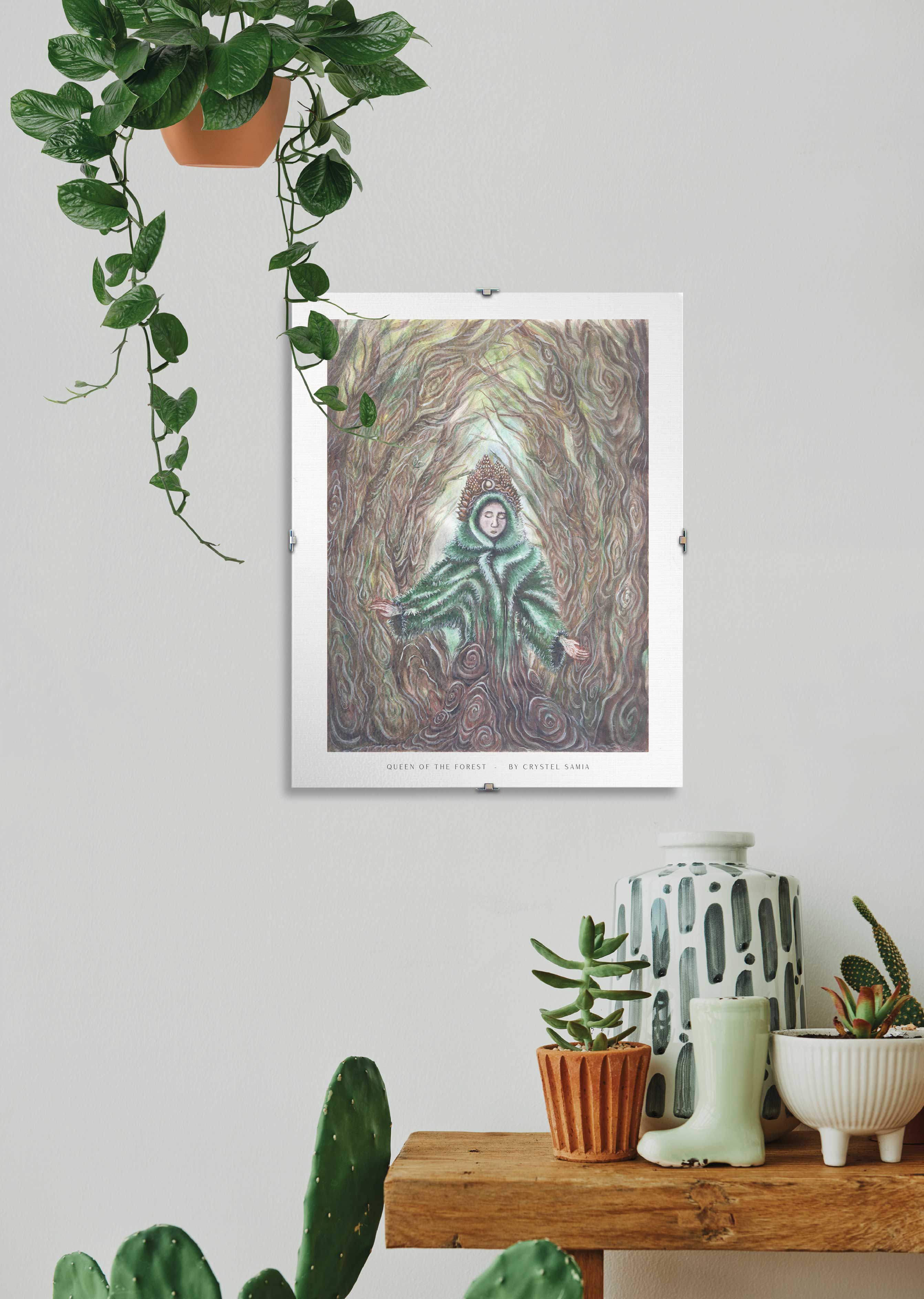 Queen of the Forest - Limited Prints from Original Hand-Painted Watercolor on Paper - Crystel Samia Universe