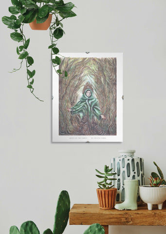 Queen of the Forest - Limited Prints from Original Hand-Painted Watercolor on Paper - Crystel Samia Universe
