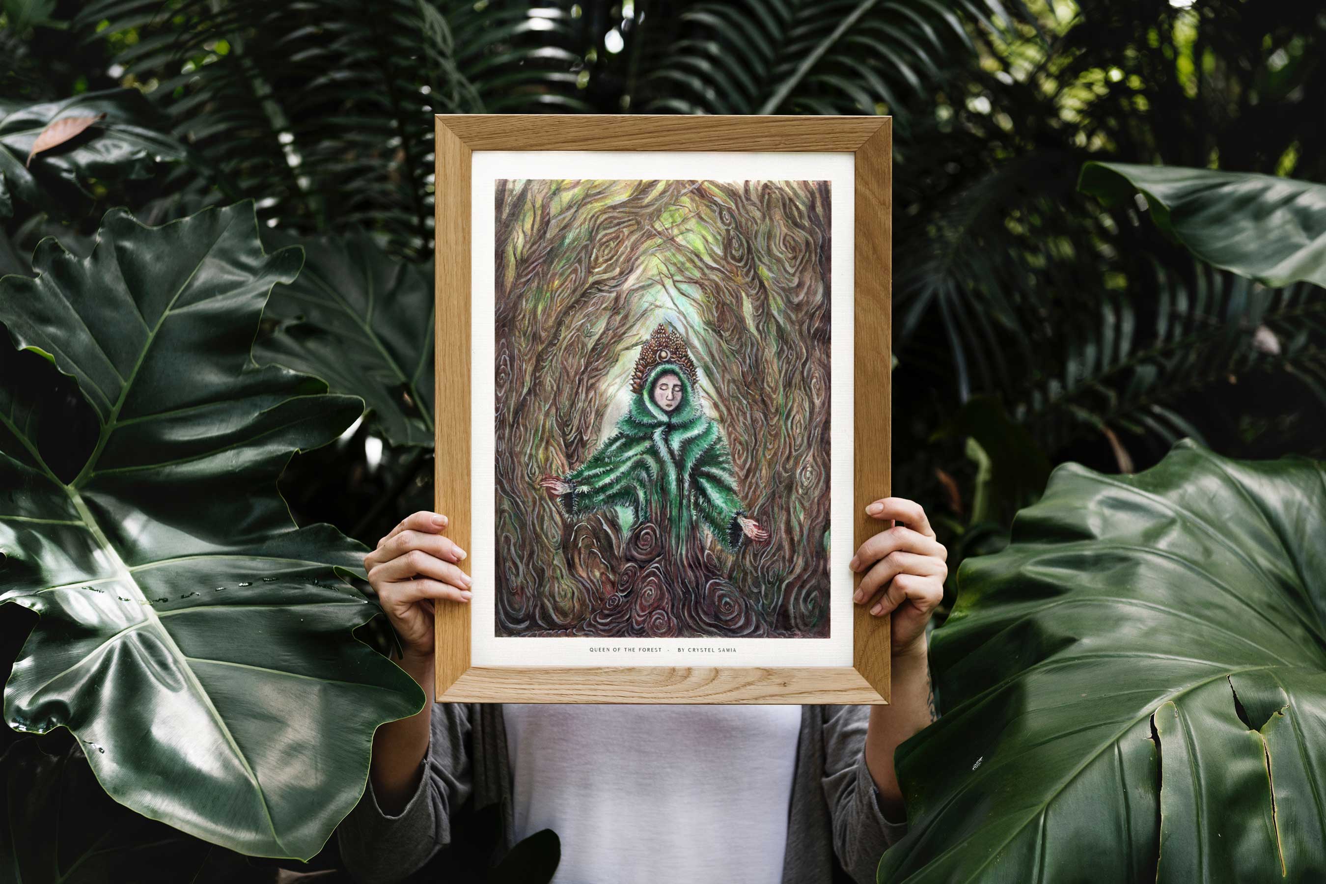 Queen of the Forest - Limited Prints from Original Hand-Painted Watercolor on Paper - Crystel Samia Universe
