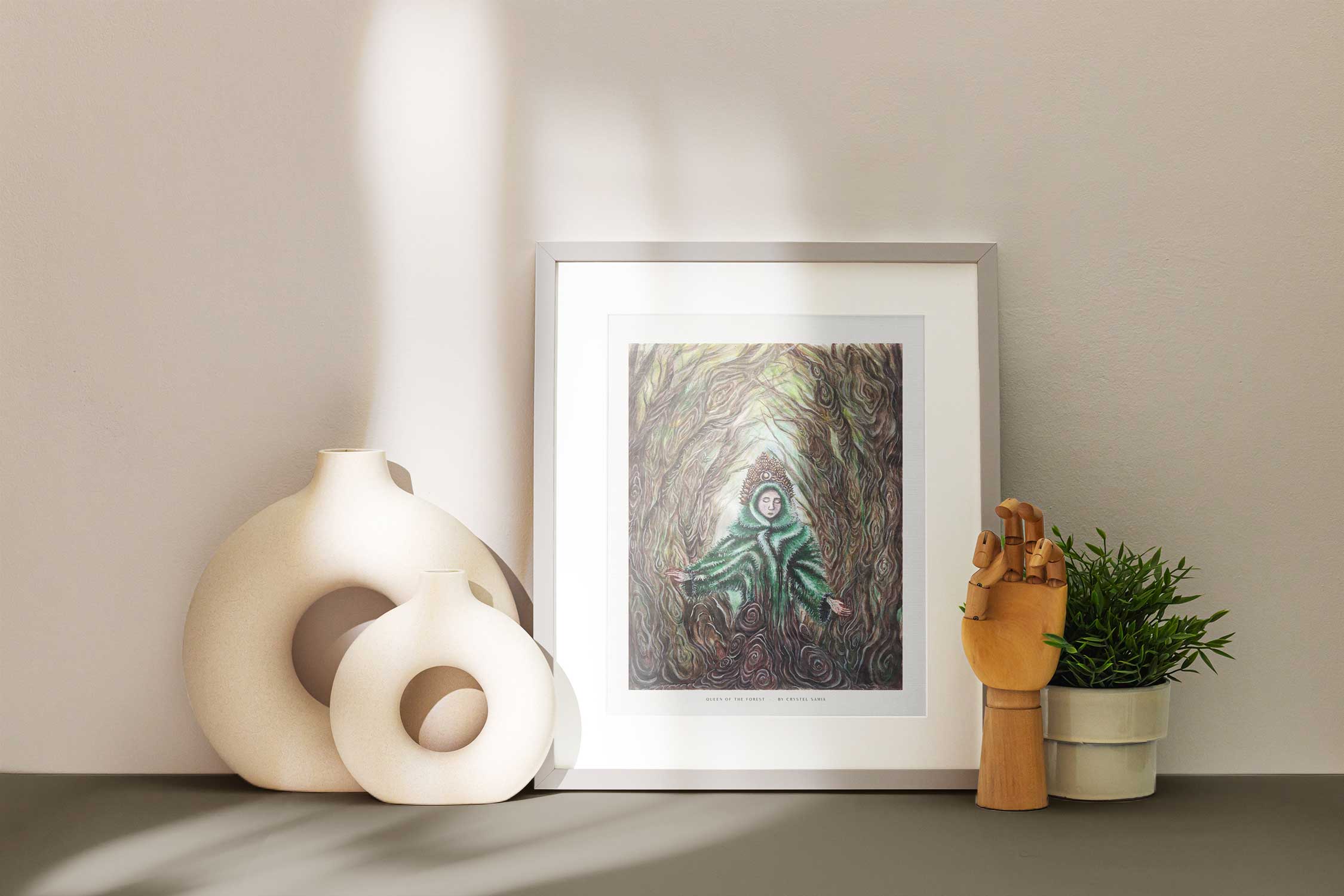 Queen of the Forest - Limited Prints from Original Hand-Painted Watercolor on Paper - Crystel Samia Universe