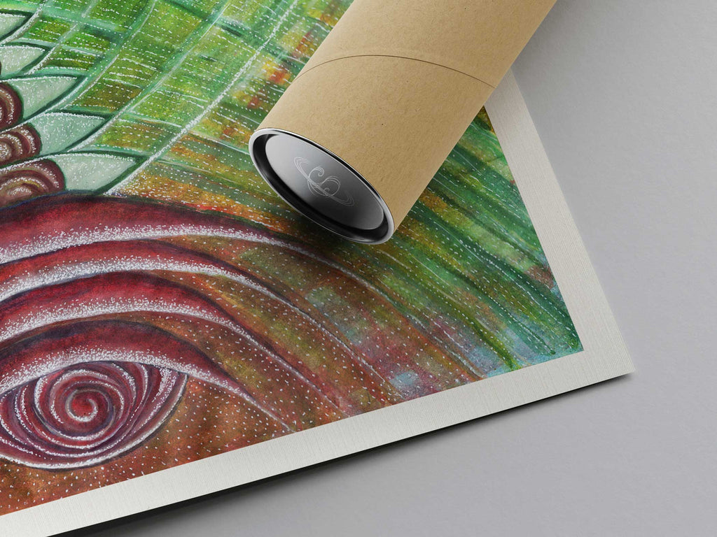 Rising Fire - Limited Print from Original Hand-Painted Watercolor Artwork - Crystel Samia Universe