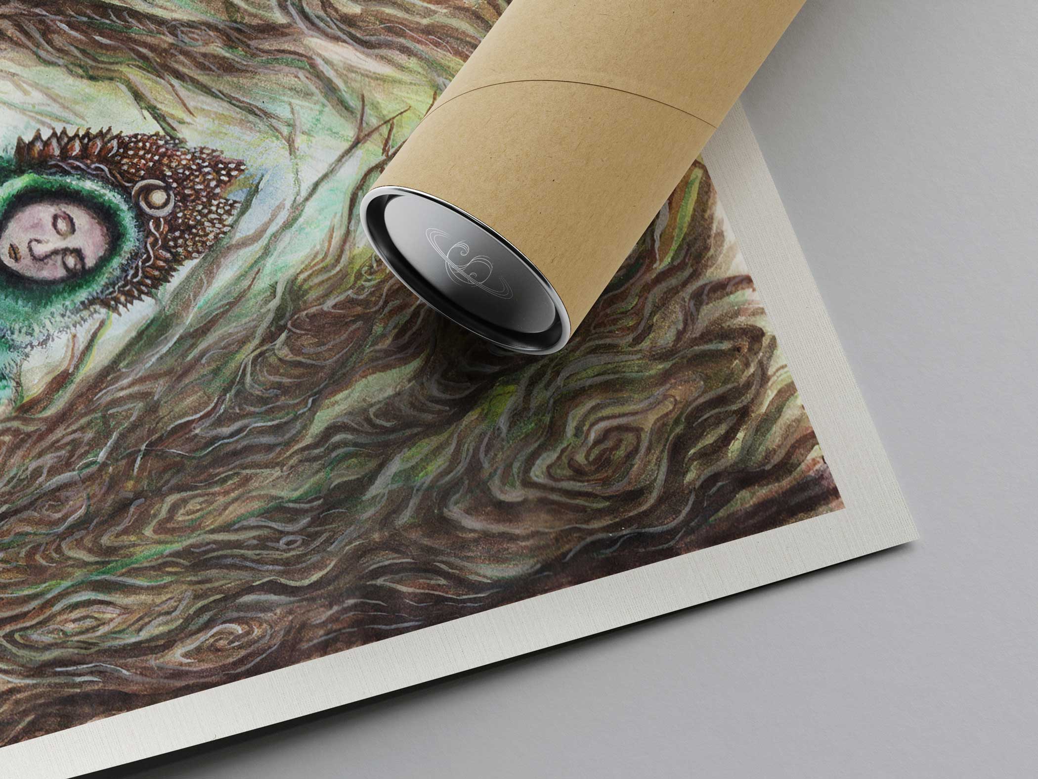 Queen of the Forest - Limited Prints from Original Hand-Painted Watercolor on Paper - Crystel Samia Universe