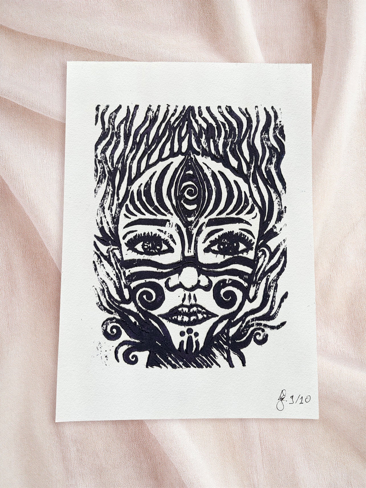Lino-cut Print - Limited Series - Signed & Numbered 9/10