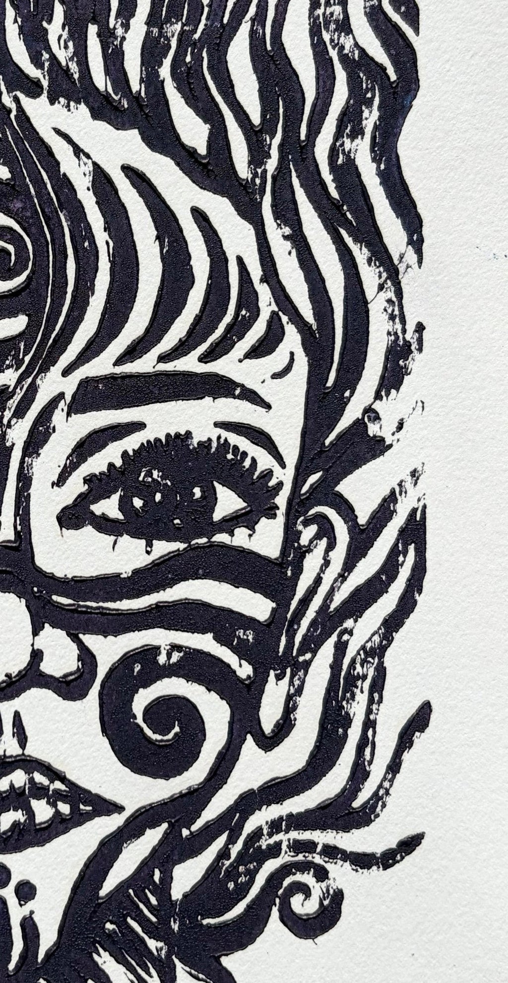 Lino-cut Print - Limited Series - Signed & Numbered 9/10 - Crystel Samia Universe