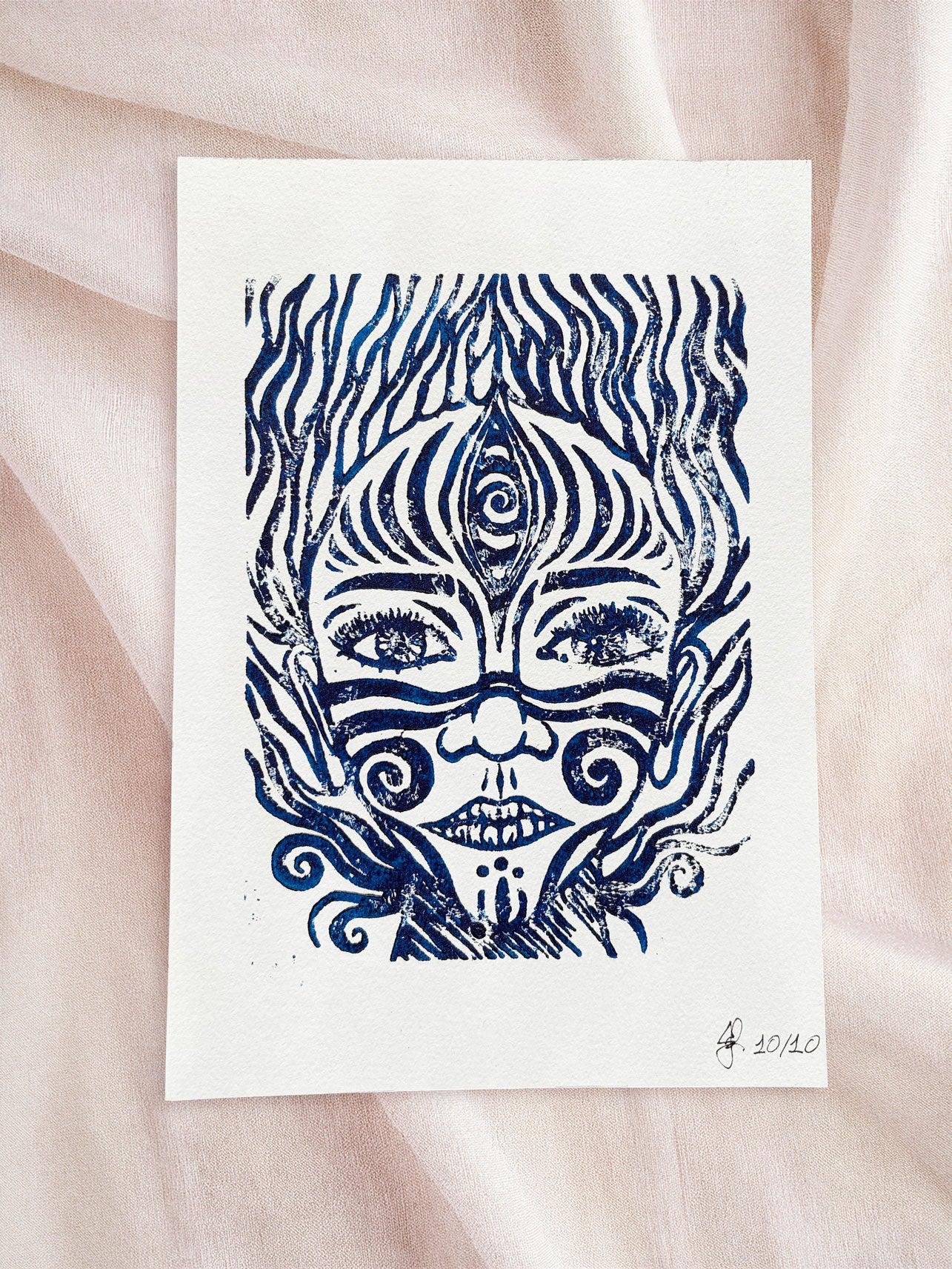 Lino-cut Print - Limited Series - Signed & Numbered 10/10