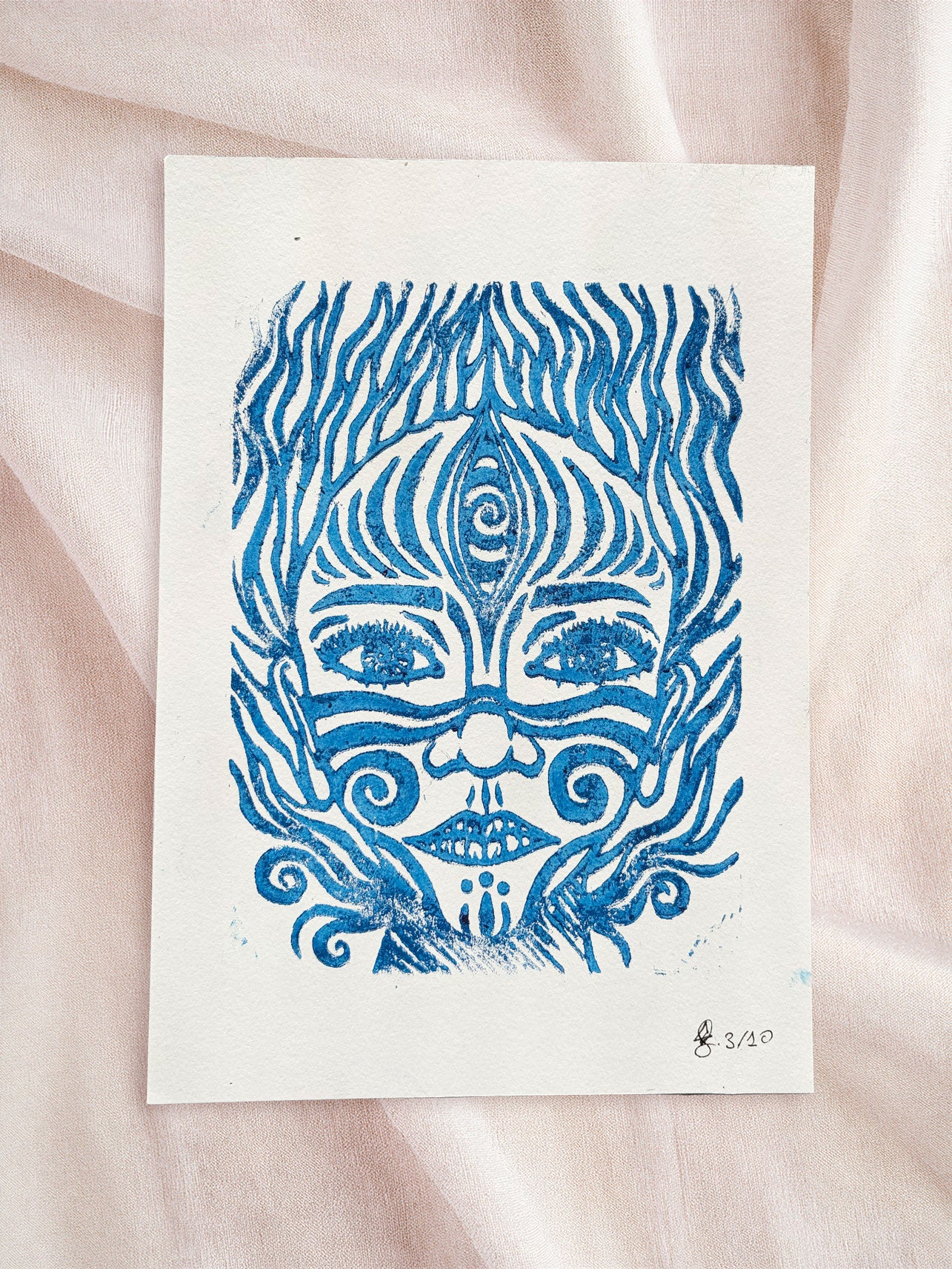 Lino-cut Print - Limited Series - Signed & Numbered 3/10