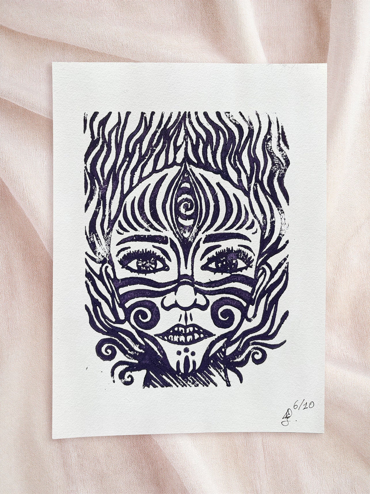 Lino-cut Print - Limited Series - Signed & Numbered 7/10