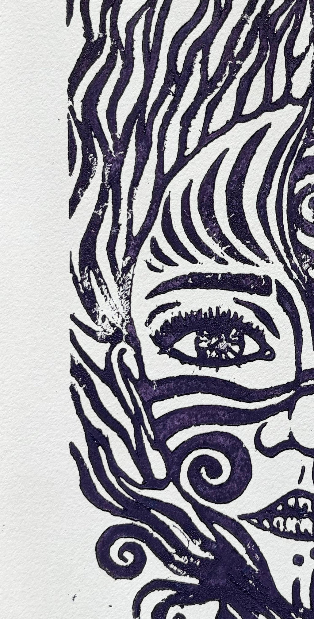 Lino-cut Print - Limited Series - Signed & Numbered 7/10 - Crystel Samia Universe