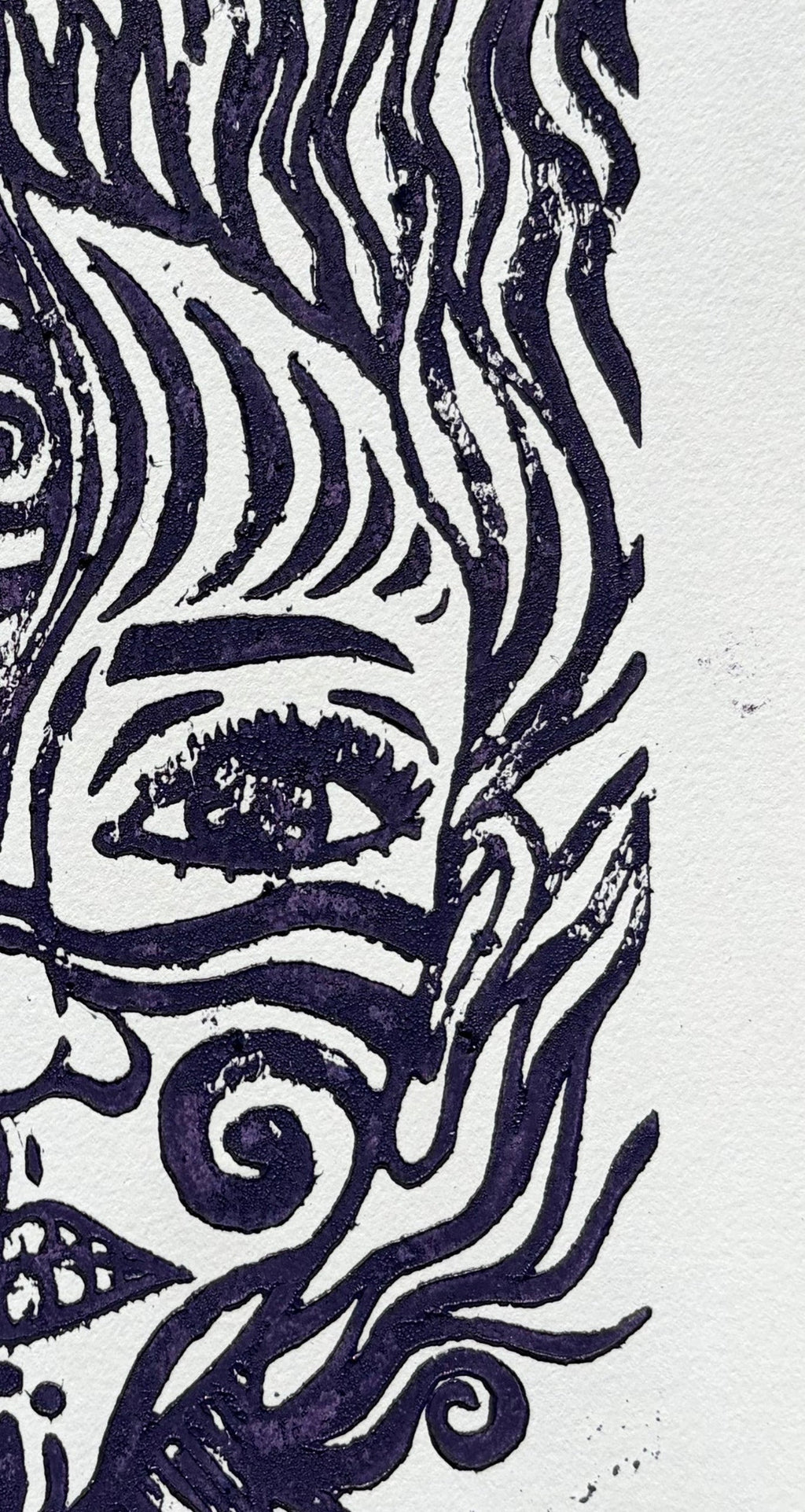 Lino-cut Print - Limited Series - Signed & Numbered 8/10 - Crystel Samia Universe