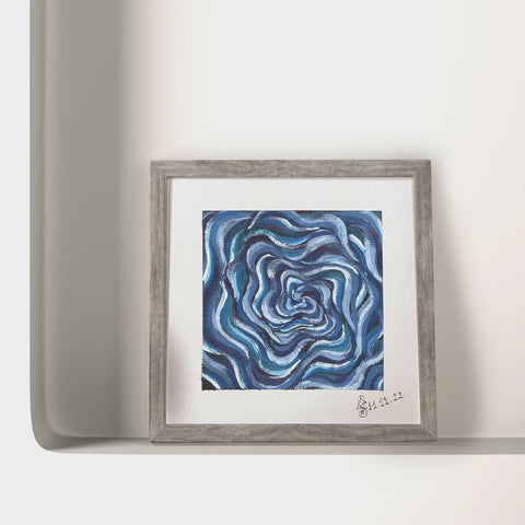 Pocket Portals: Portal NºII - Original Acrylic on Canvas Paper | 13x13 cm | 5,2x5,2" - Crystel Samia Universe