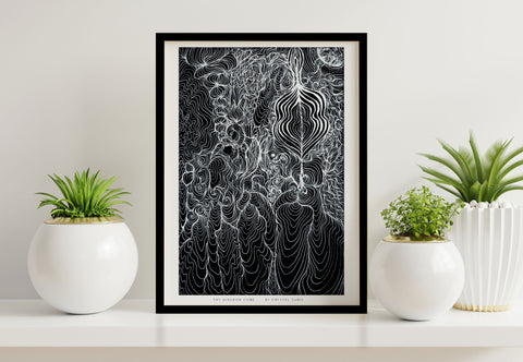 Thy Kingdom Come - Limited Print from Original Hand Painted Lineart Artwork signed by artist black and white 