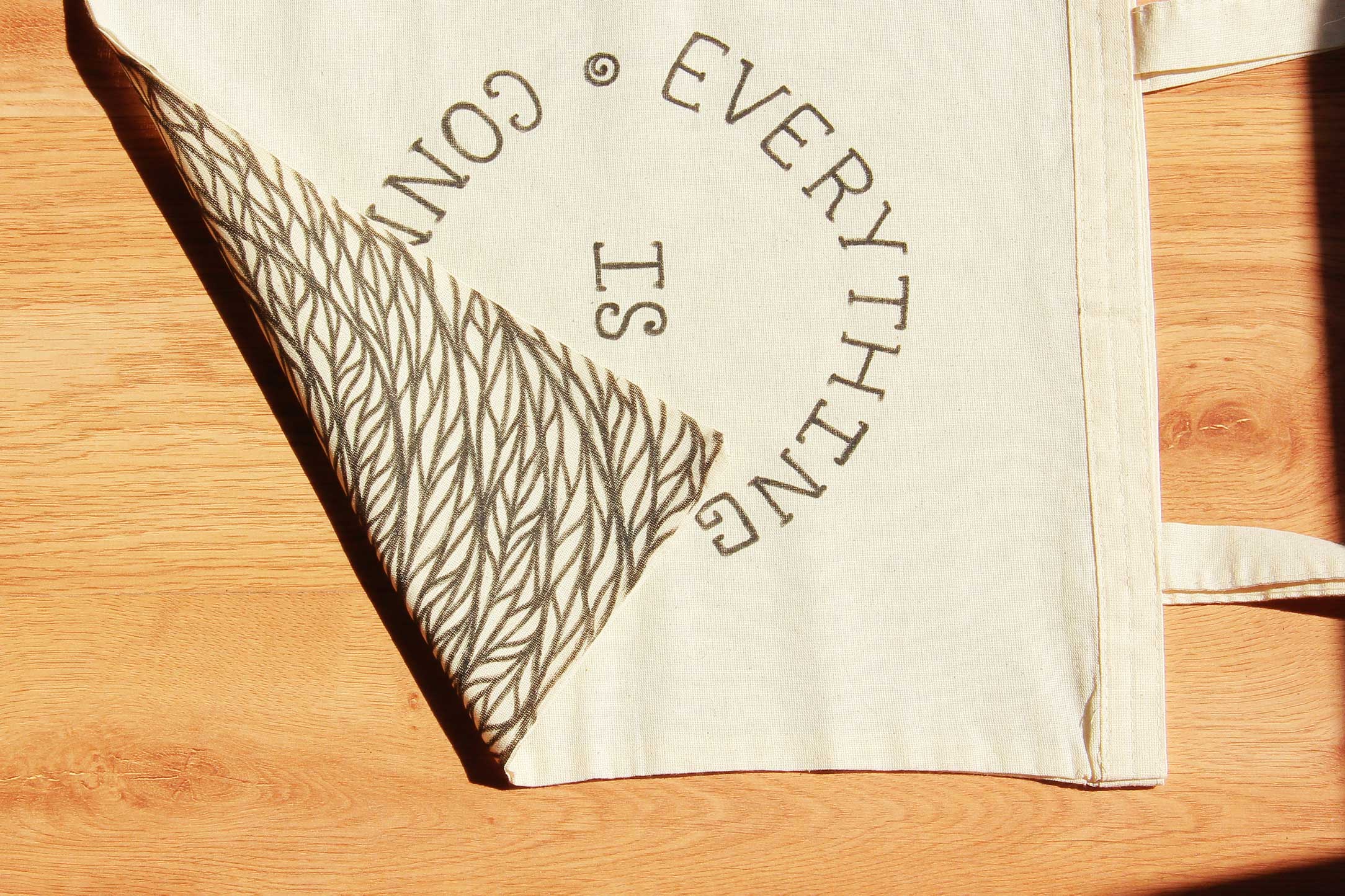 Everything is Connected | Hand Painted Linen Tote Bag | 100% Cotton - Crystel Samia Universe