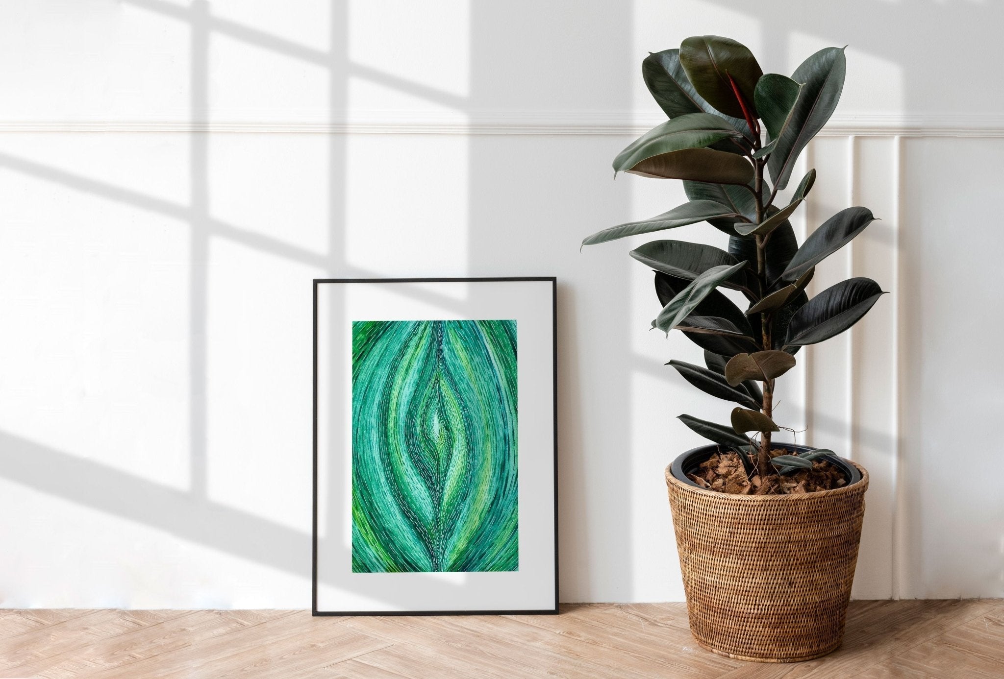 A Leaf Alive: Limited Prints from Original Hand - Painted watercolor on Paper | Canvas Paper Print - Crystel Samia Universe - Art Print - 