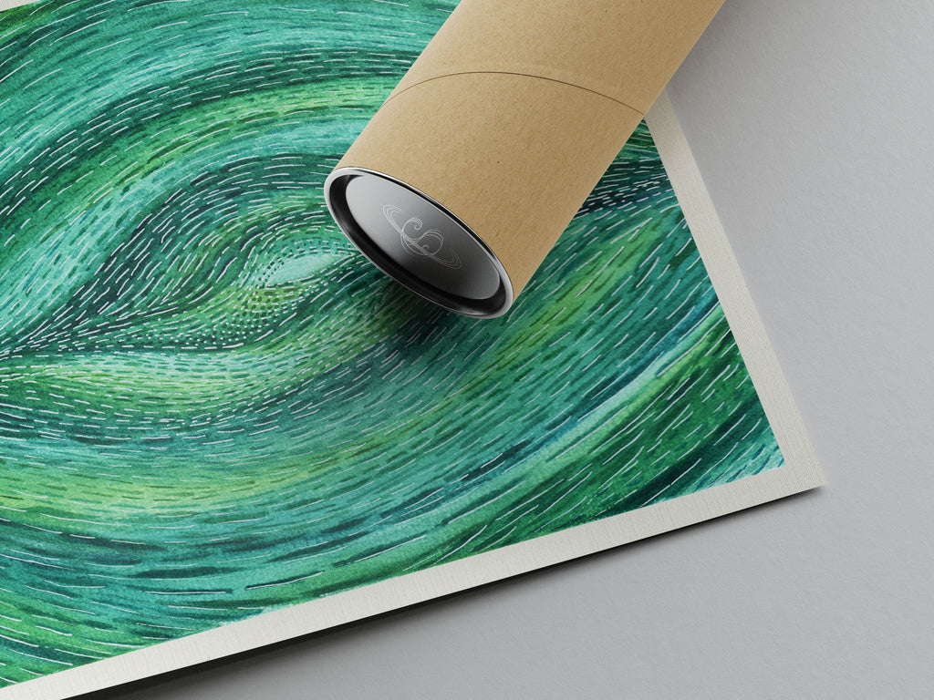 A Leaf Alive: Limited Prints from Original Hand - Painted watercolor on Paper | Canvas Paper Print - Crystel Samia Universe - Art Print - 