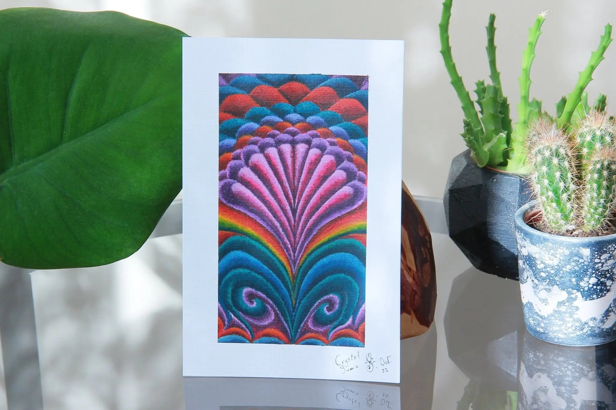 A Spell for Beauty - Original Acrylic on Canvas Paper | Framed - Original Acrylic on Paper