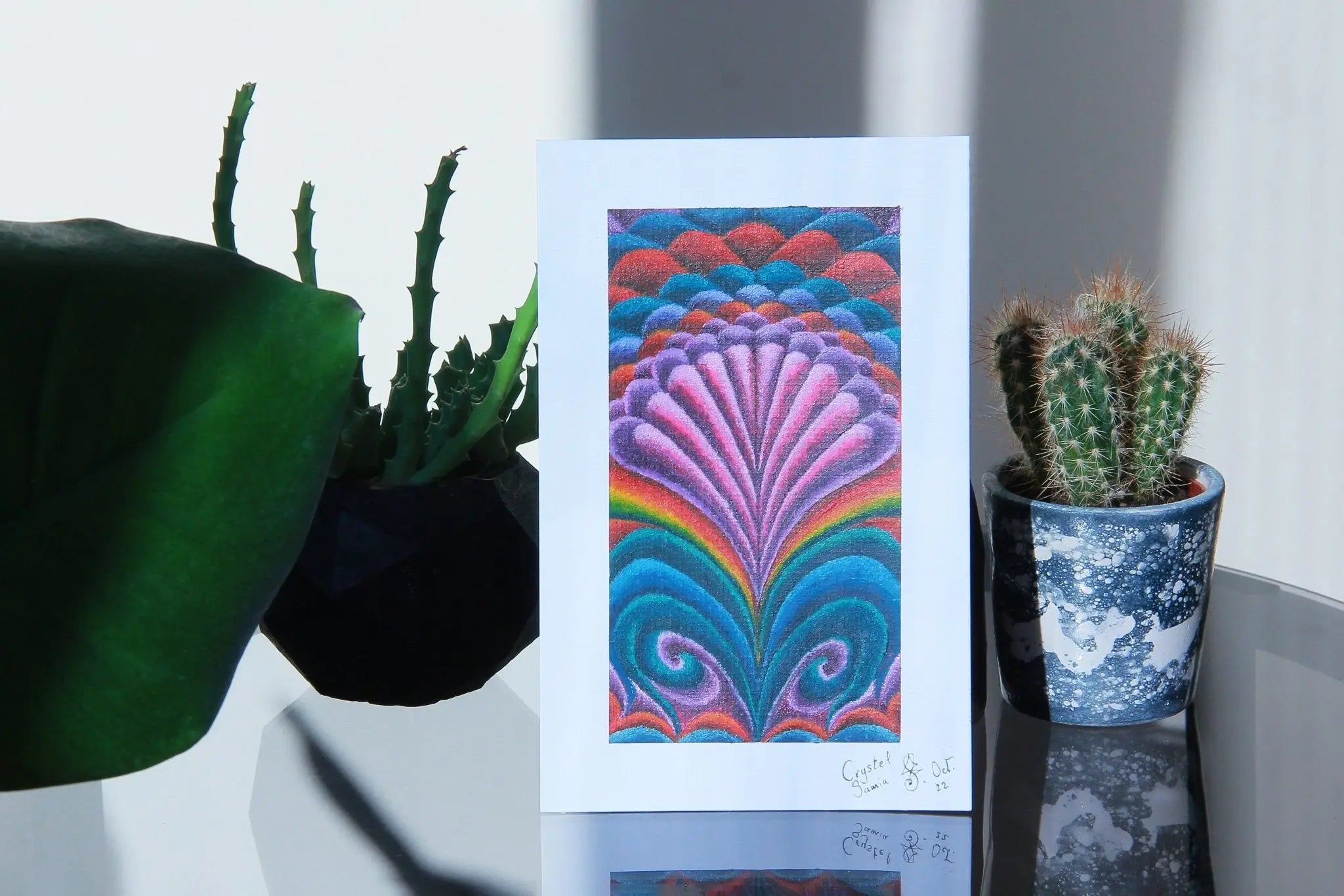 A Spell for Beauty - Original Acrylic on Canvas Paper | Framed - Original Acrylic on Paper