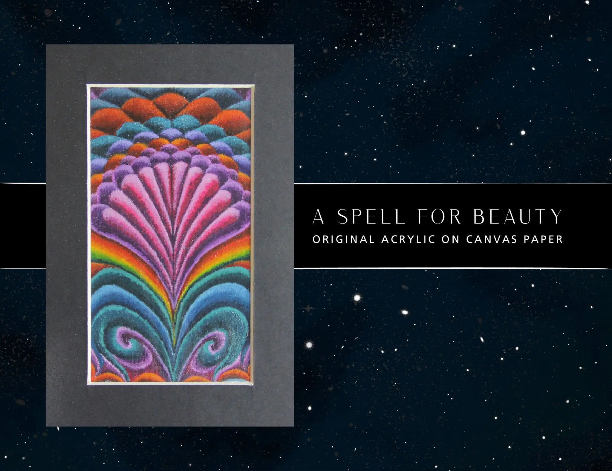 A Spell for Beauty - Original Acrylic on Canvas Paper | Framed - Original Acrylic on Paper