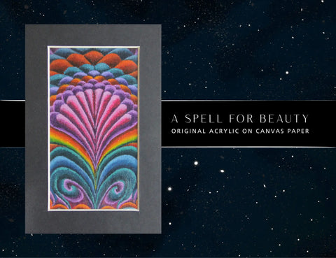 A Spell for Beauty - Original Acrylic on Canvas Paper | Framed - Original Acrylic on Paper