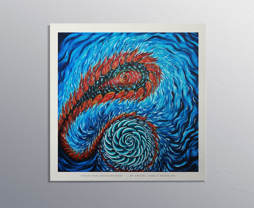Collective Consciousness - Limited Art Print from Original Acrylic on Canvas Painting - Crystel Samia Universe - 