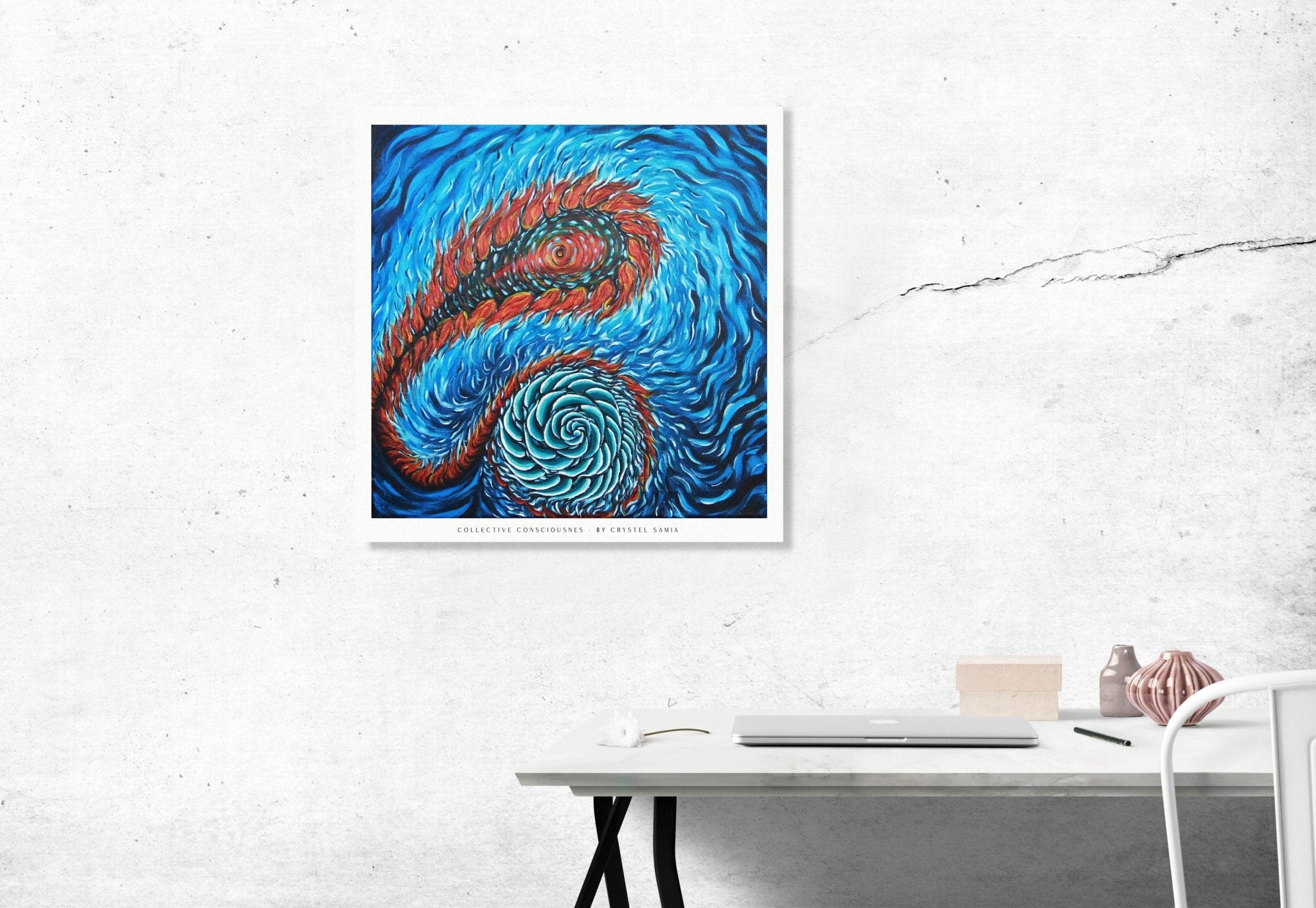 Collective Consciousness - Limited Art Print from Original Acrylic on Canvas Painting - Crystel Samia Universe - 