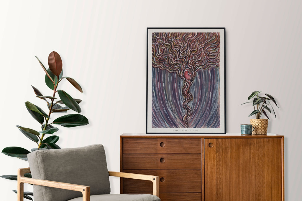 CORE - Watercolor and Ink on Paper | Limited Prints from Original Hand - Painted Artwork - Crystel Samia Universe - Art Print - 