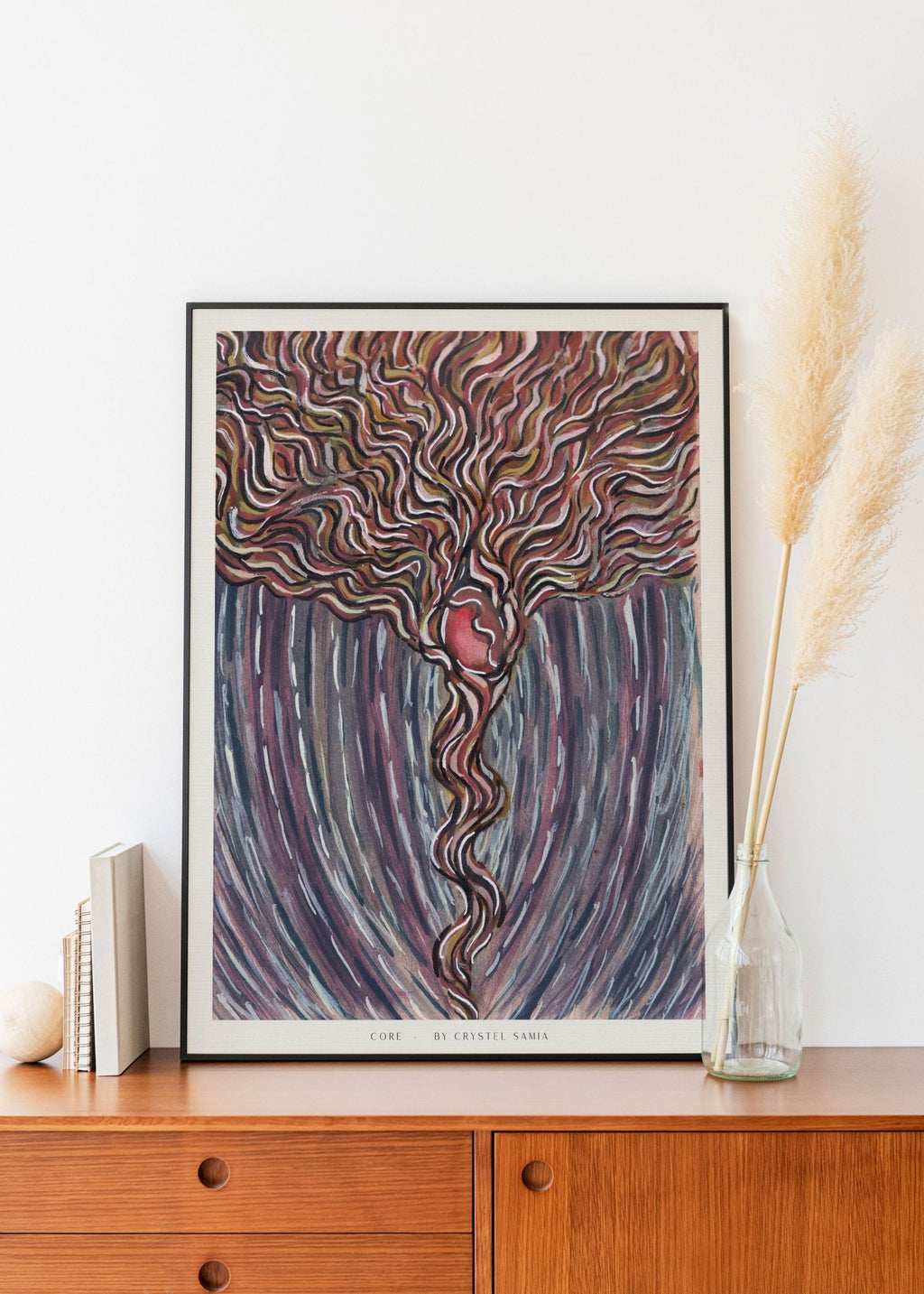 CORE - Watercolor and Ink on Paper | Limited Prints from Original Hand - Painted Artwork - Crystel Samia Universe - Art Print - 