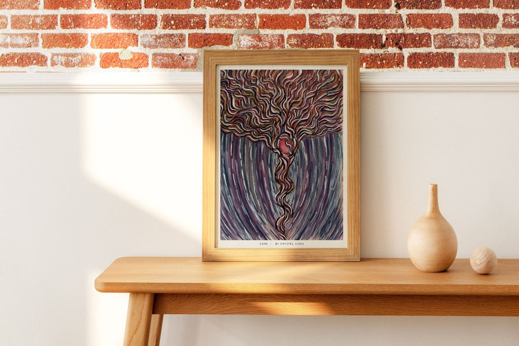 CORE - Watercolor and Ink on Paper | Limited Prints from Original Hand - Painted Artwork - Crystel Samia Universe - Art Print - 