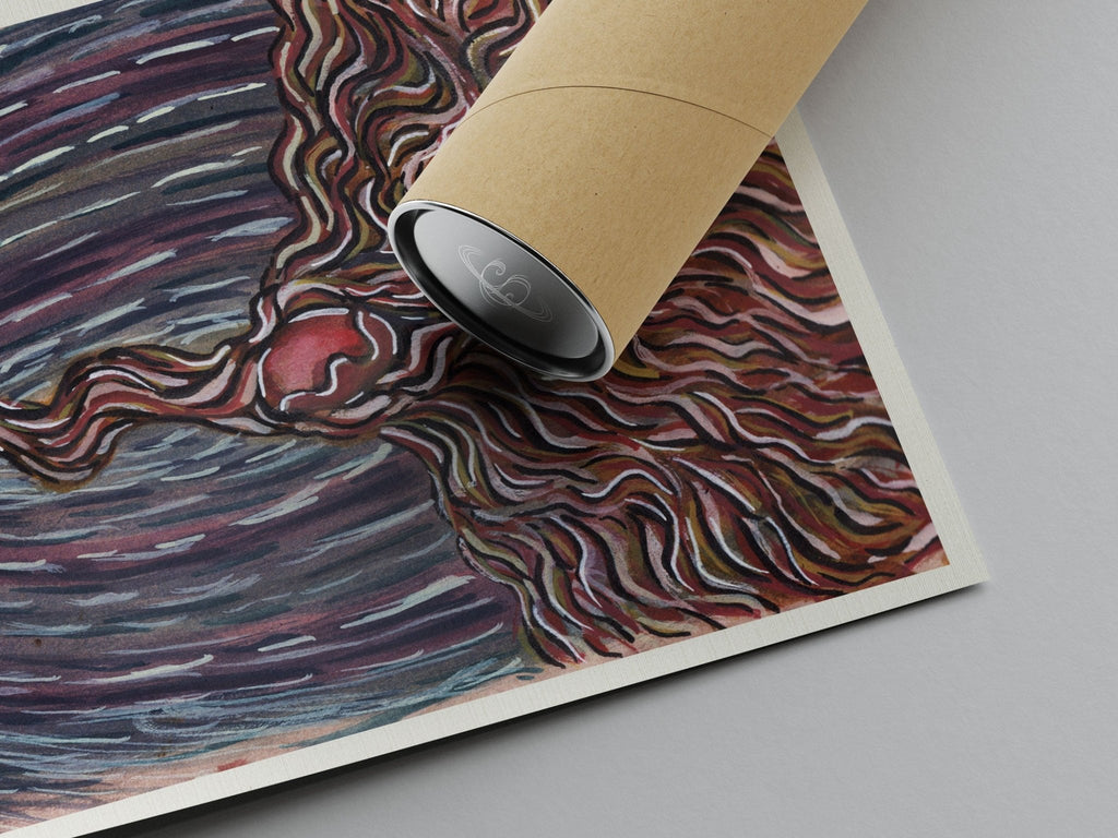 CORE - Watercolor and Ink on Paper | Limited Prints from Original Hand - Painted Artwork - Crystel Samia Universe - Art Print - 