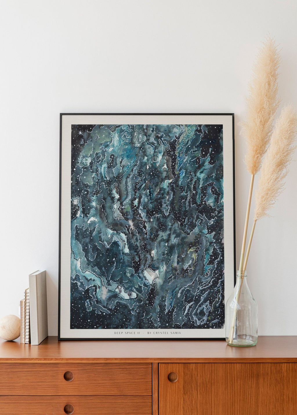 Deep Space II - Watercolor on Paper | Limited Prints from Original Hand - Painted Artwork - Crystel Samia Universe - Art Print - 