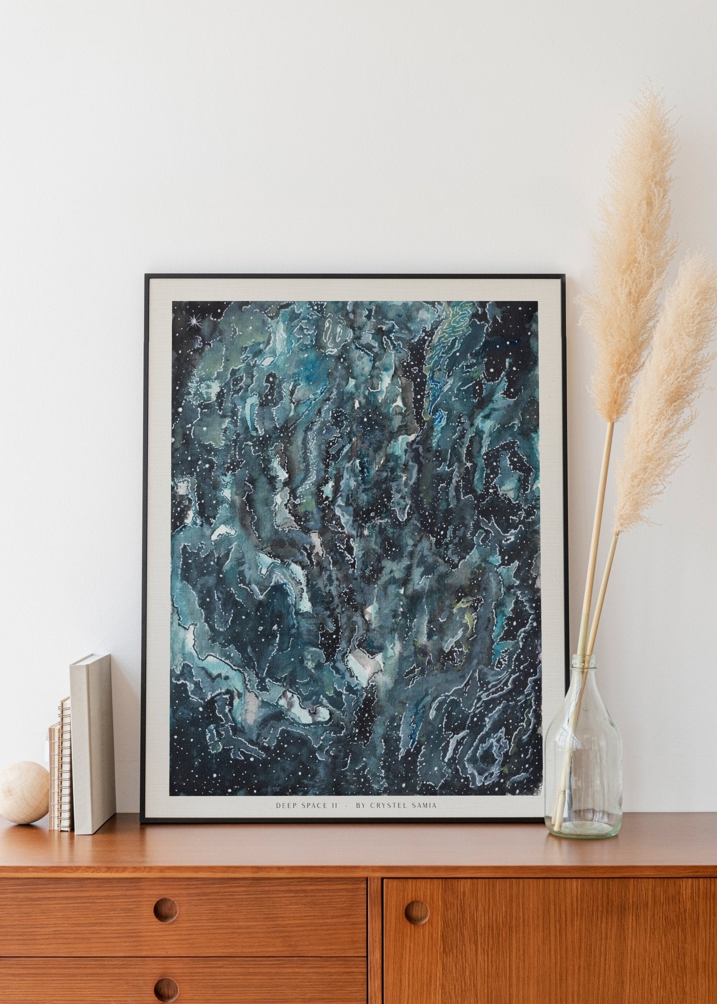 Deep Space II - Watercolor on Paper | Limited Prints from Original Hand - Painted Artwork - Crystel Samia Universe - Art Print - 