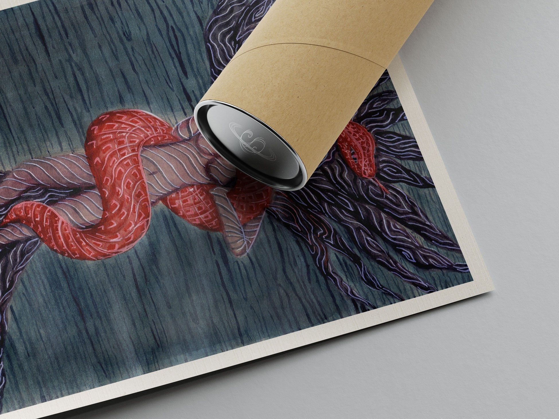 EVE - Limited Prints from Original Hand - Painted Acrylic Ink on Recycled Paper - Crystel Samia Universe - Art Print - 