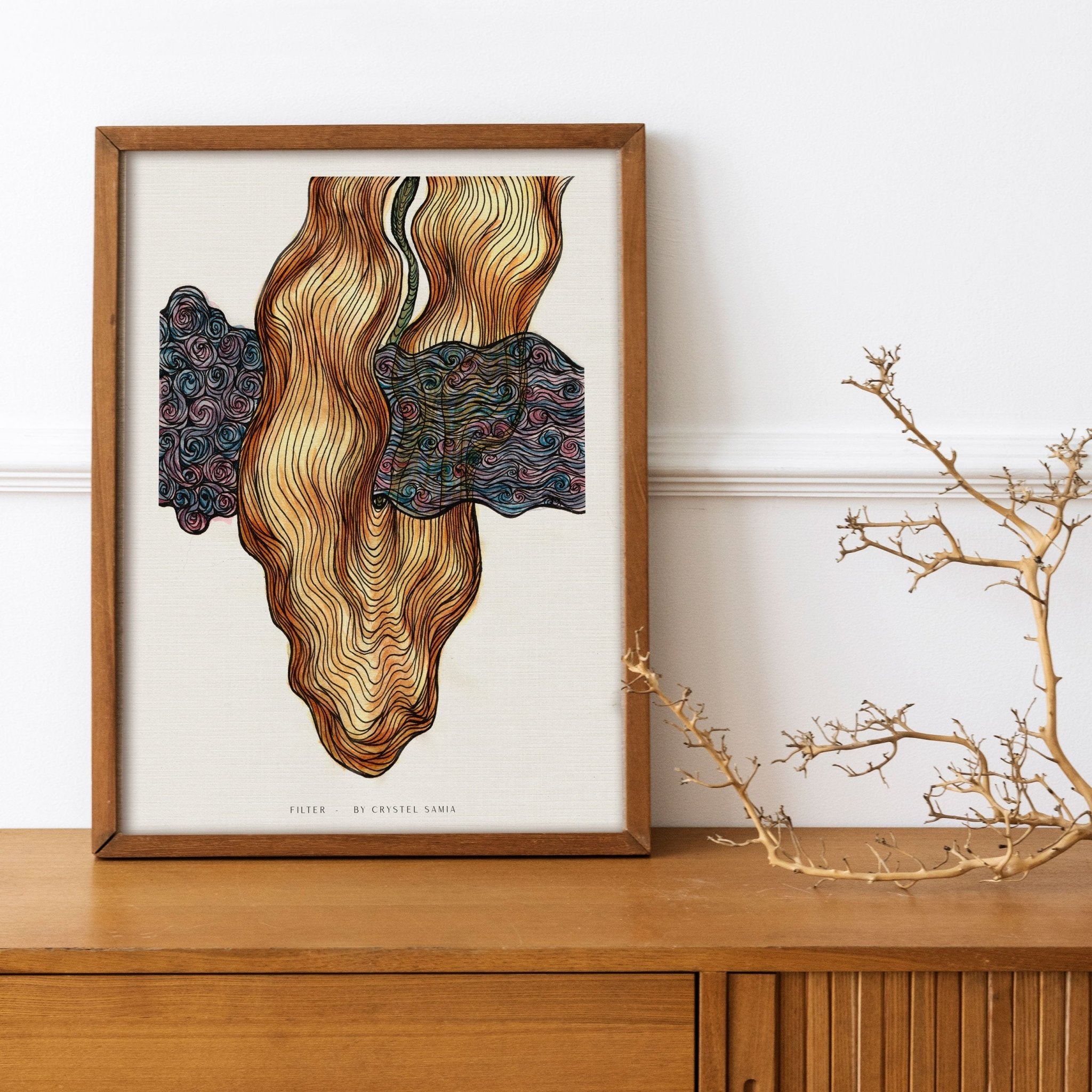 Filter - Limited Prints from Original Hand - Painted Watercolor & Ink Artwork - Crystel Samia Universe - Art Print - 