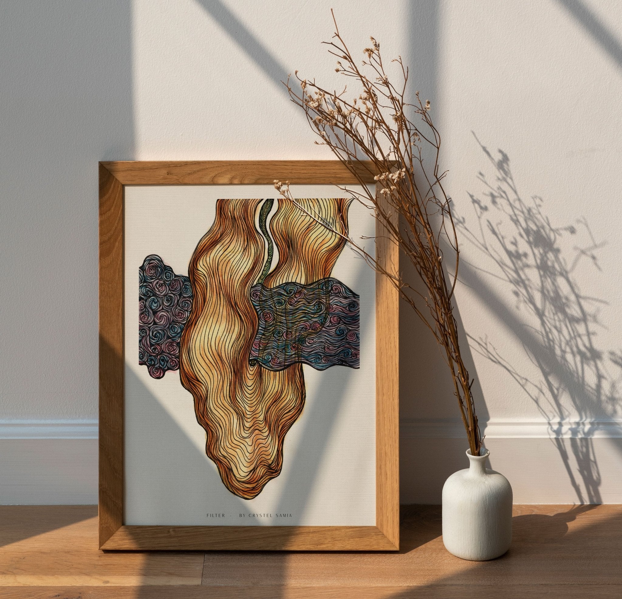 Filter - Limited Prints from Original Hand - Painted Watercolor & Ink Artwork - Crystel Samia Universe - Art Print - 