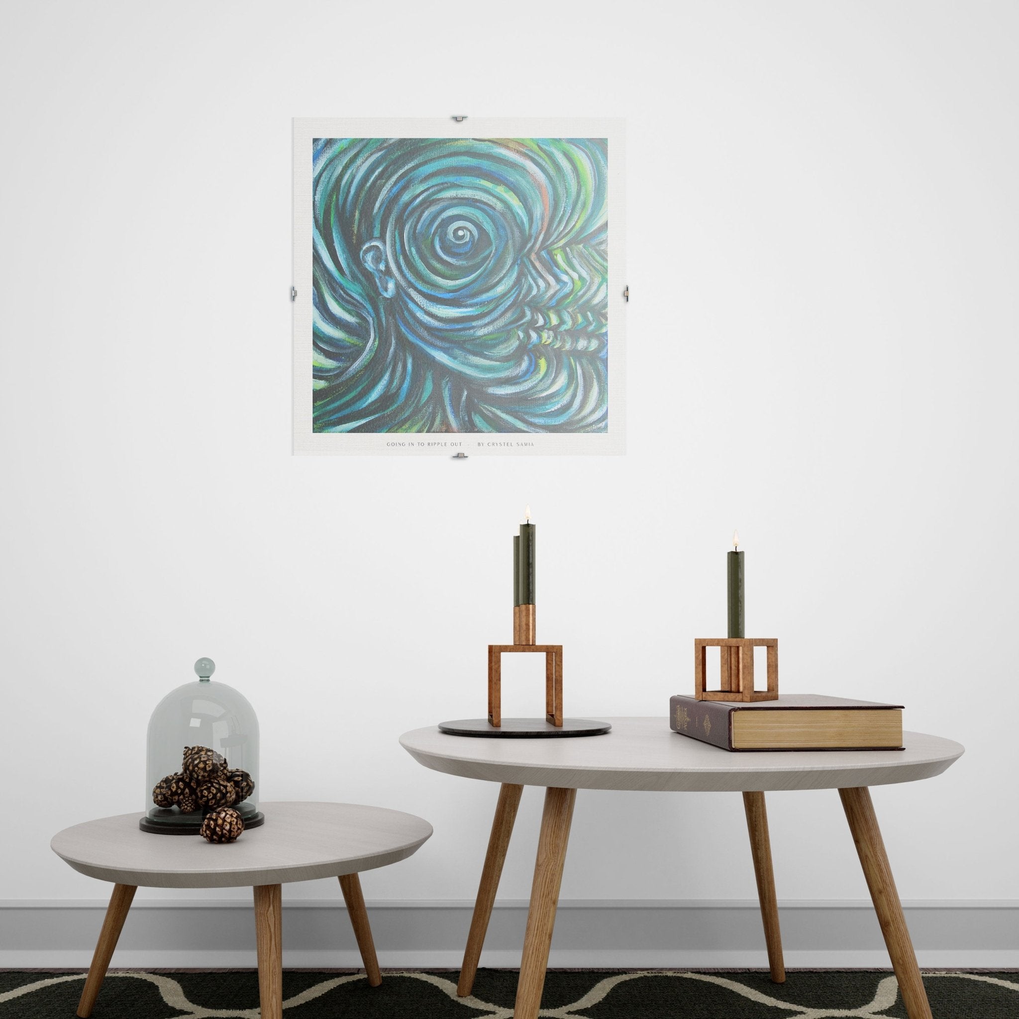 Going In To Ripple Out - Limited Art Print from Original Acrylic on Canvas Painting - Crystel Samia Universe - Art Print - 