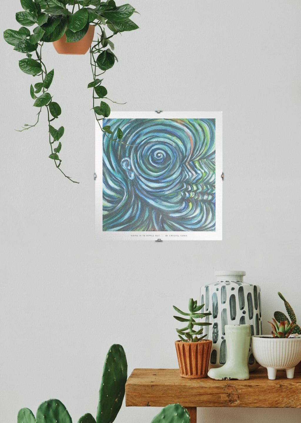 Going In To Ripple Out - Limited Art Print from Original Acrylic on Canvas Painting - Crystel Samia Universe - Art Print - 