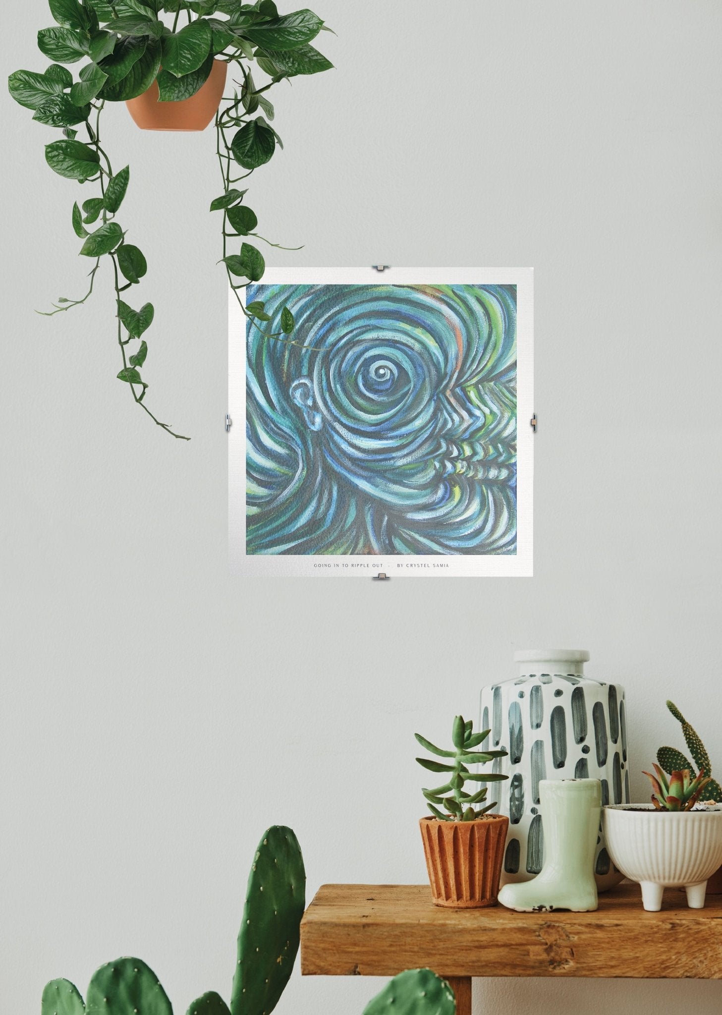 Going In To Ripple Out - Limited Art Print from Original Acrylic on Canvas Painting - Crystel Samia Universe - Art Print - 