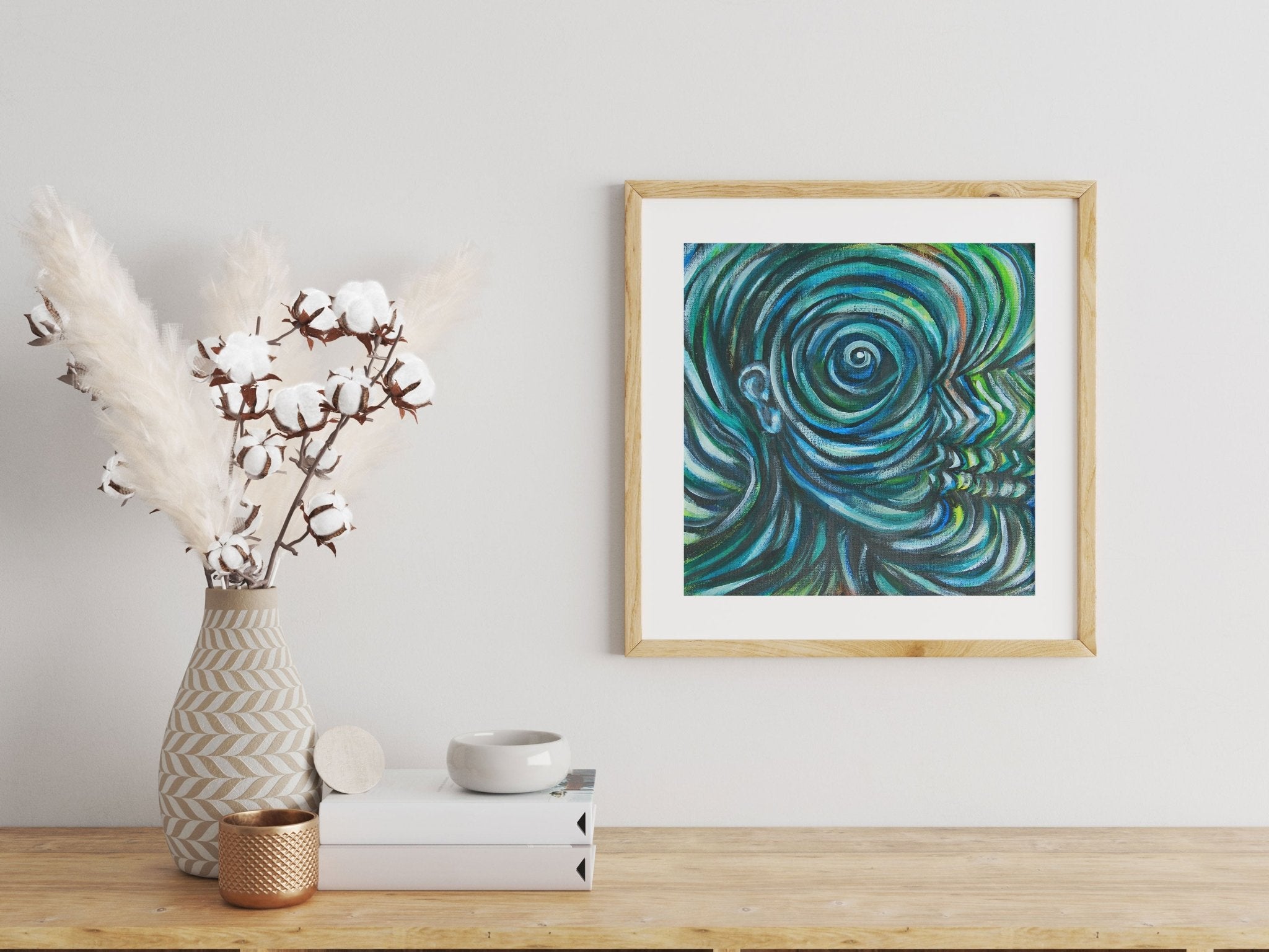 Going In To Ripple Out - Limited Art Print from Original Acrylic on Canvas Painting - Crystel Samia Universe - Art Print - 
