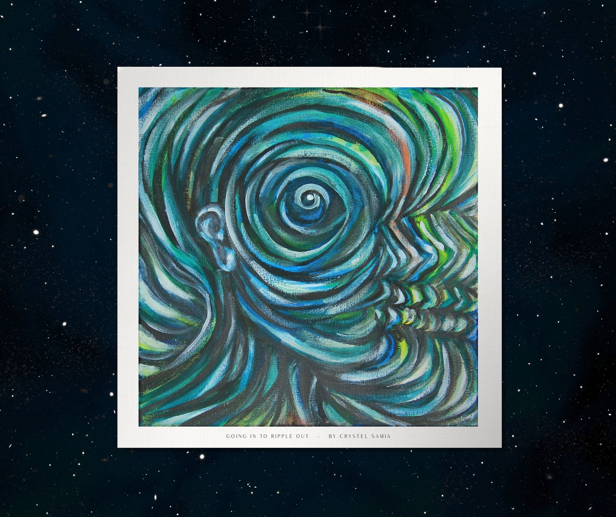 Going In To Ripple Out - Limited Art Print from Original Acrylic on Canvas Painting - Crystel Samia Universe - Art Print - 