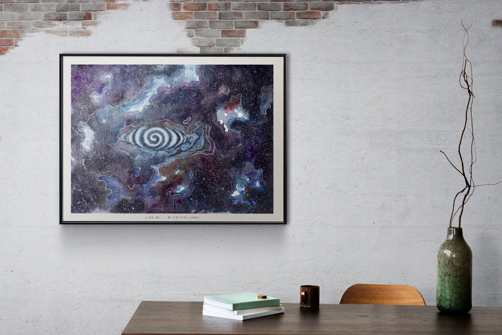 I SEE ME - Watercolor on Paper | Limited Prints from Original Hand - Painted Artwork - Crystel Samia Universe - Art Print - 