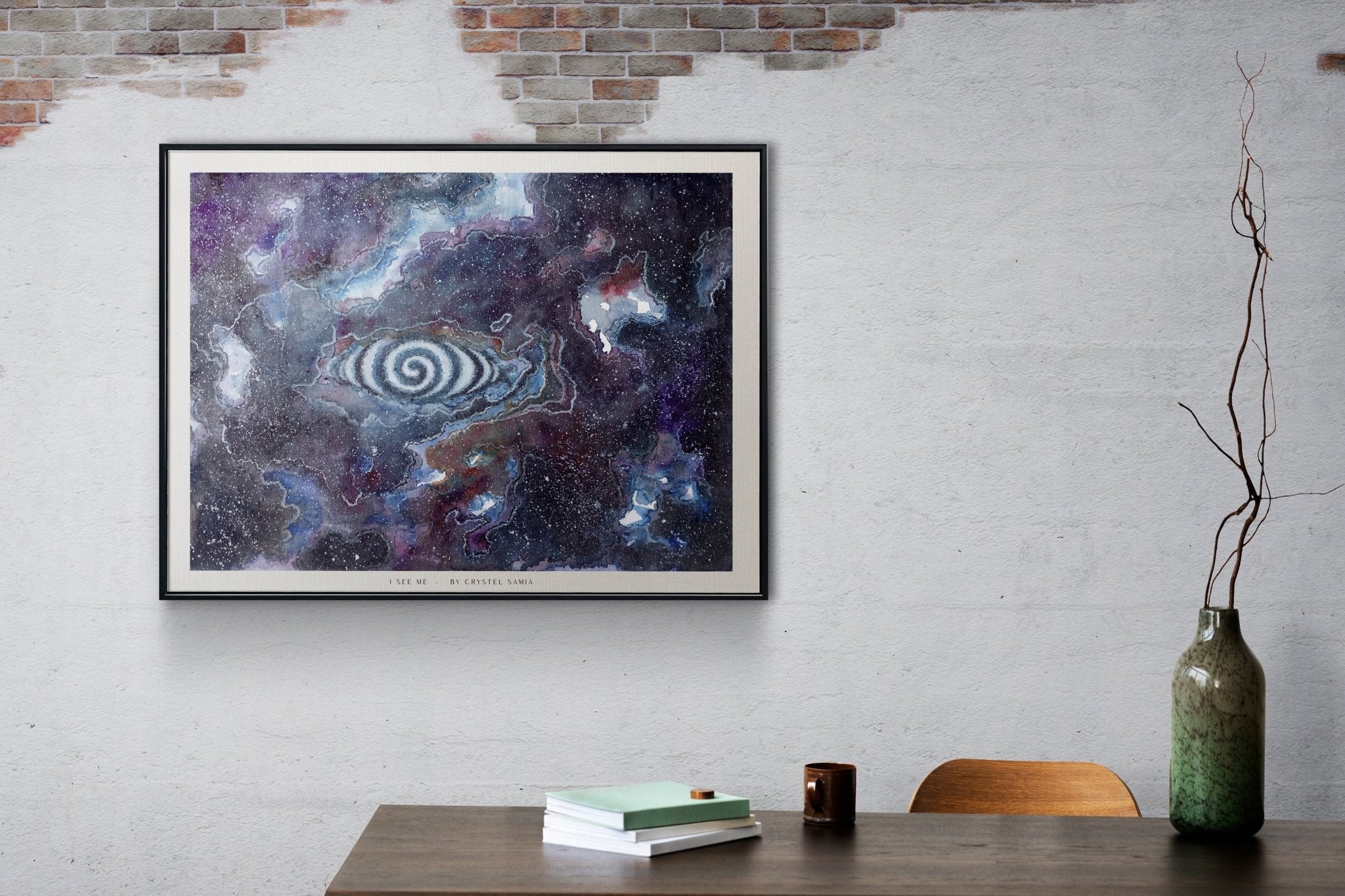 I SEE ME - Watercolor on Paper | Limited Prints from Original Hand - Painted Artwork - Crystel Samia Universe - Art Print - 