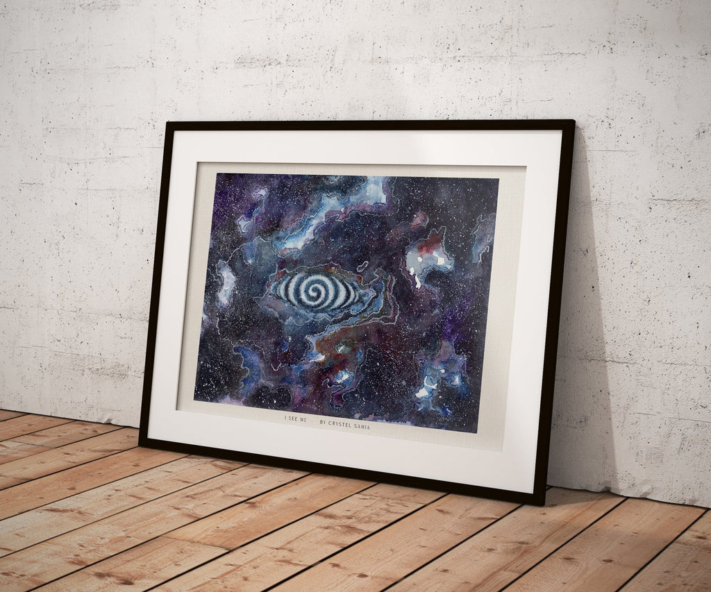 I SEE ME - Watercolor on Paper | Limited Prints from Original Hand - Painted Artwork - Crystel Samia Universe - Art Print - 